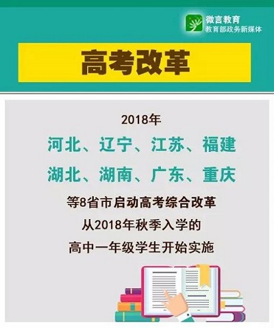 8省市2018年启动高考综合改革 8省市2018年启动高考综合改革